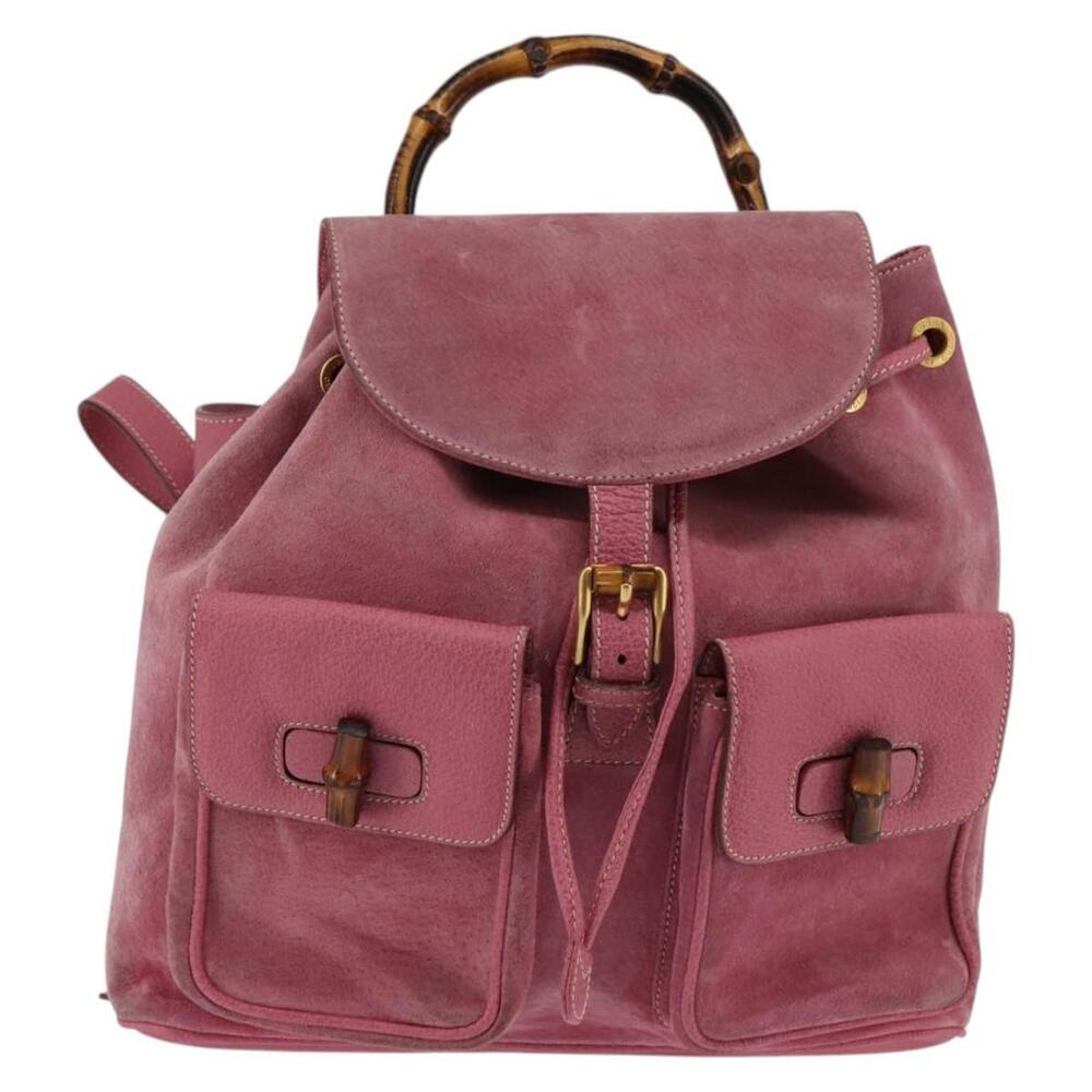GUCCI Backpack Suede Pink Gold 003 2058 0016 Auth 144974 - Picture 13 of 16